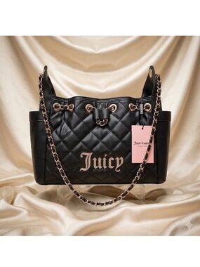 Juicy Couture Black Quilted Shoulder Bag